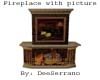 Fireplace with picture