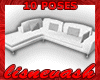 (L) 10 Pose White Couch