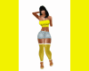 Yellow Sexy Skirt Set-S