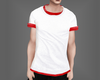 White & Red Tee