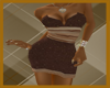 -CT Brown Ruched Dress