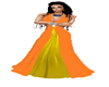 elegant orange dress