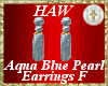 Aqua Blue Pearl Earrings