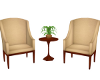 WINGBACK CHAIR/TABLE SET