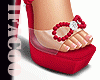 Red Pearl Heels