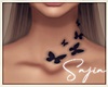 Ⓢ Butterfly Tatto Neck
