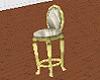 (k) white and gold stool
