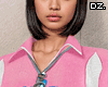 D. Minji Pink Zipper Top