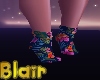 [B] F Flowered Socks