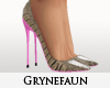 Croco pink sole heels