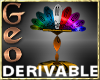 Geo Peacock Decor Lamp