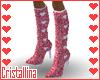 Cute Red Stiletto Boots