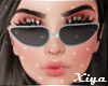 喜 Retro Sunglasses Wht