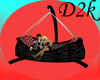 D2k-Couch Black&Red 10p