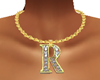 Gold Chain Letter R