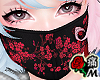 蝶 Red Flowers Mask