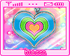 #rainbow heart keychain
