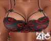 Bold Hearts Cami Bra Red