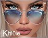 K blue sunglasses F