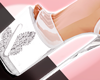 梅 crystal heels