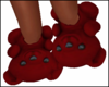 Bear Slippers Red F