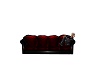 black/red friend couch