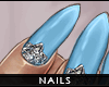 ! stiletto nails . blue