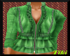 Green Denim Frill Jacket