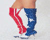 Red White and Blue Boots