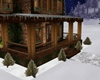 snowy cabin 