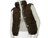 mocha latte vest puffer