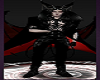 Male Avatar Warlock Black Red Cape Outfit