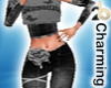 black flower jeans