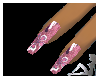 [c] pink nails w flower