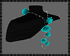 Teal Roses Back Necklace