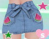 Watermelon Jean Skirt