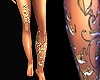 Tatoo legs gold filigree