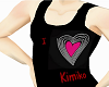 black t-shirt with heart