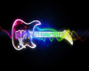 Neon Guitar Sticker