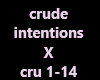 crude intensions X
