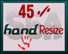 45 % hand resize
