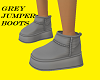 Gray jumper boots