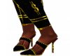 ¶M Gold Lace Stilettos