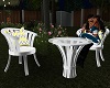 Patio set with poses