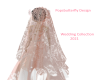 peach wedding veil