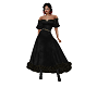 Black Velvet & Fur gown