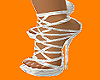 White summer spike heel