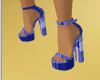 Blue Plaid Heels