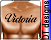 Victoria chest tattoo