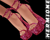 Pink floral heels